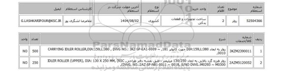 استعلام رولر