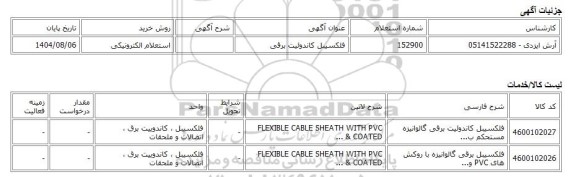 استعلام الکترونیکی، فلکسیبل کاندوئیت برقی
