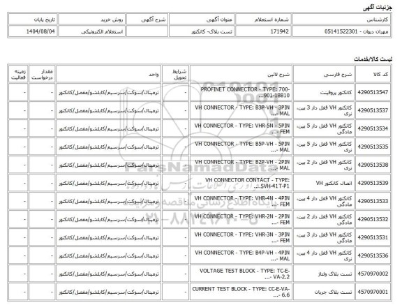 استعلام الکترونیکی، تست بلاک- کانکتور