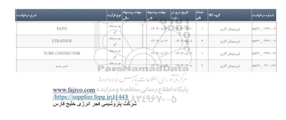 استعلام FANS....