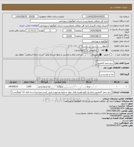 استعلام برنج چمپا کامفیروز