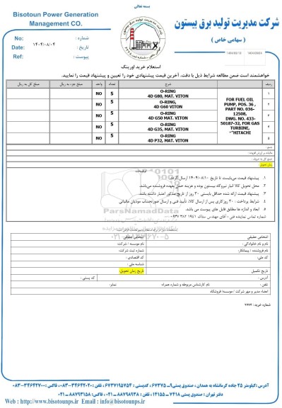 استعلام خرید اورینگ 