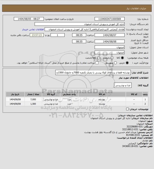 استعلام نوشابه فقط از برندهای کوکا پپسی یا زمزم. تکنفره 7000ع خانواده 1500ع