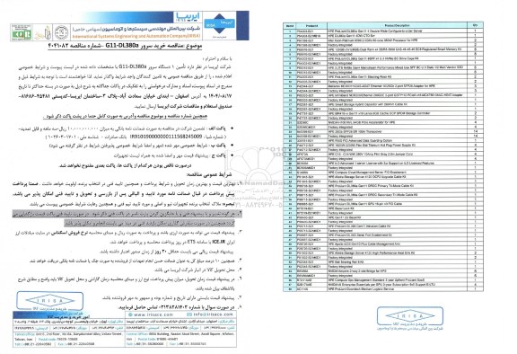 مناقصه خرید سرور G11 - DL380a 
