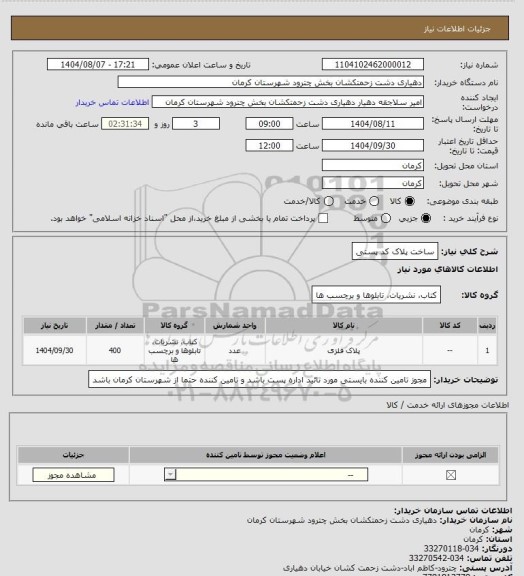 استعلام ساخت پلاک کد پستی، سایت ستاد
