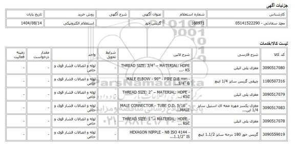 استعلام الکترونیکی، گریس خور