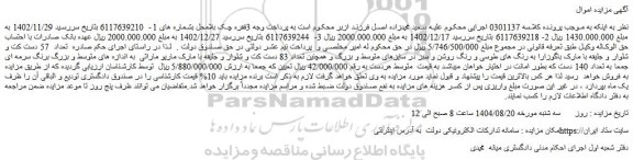 مزایده  تعداد  57 دست کت و شلوار و جلیقه با مارک باگوزارا به رنگ های طوسی و رنگ روشن و سبز در سایزهای متوسط