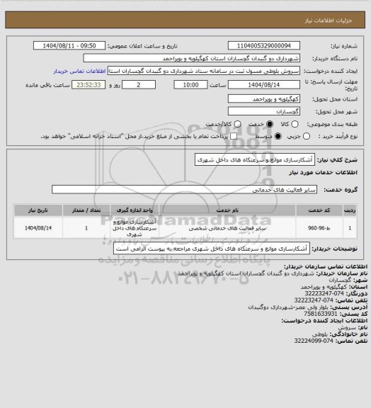 استعلام آشکارسازی موانع و سرعتکاه های داخل شهری