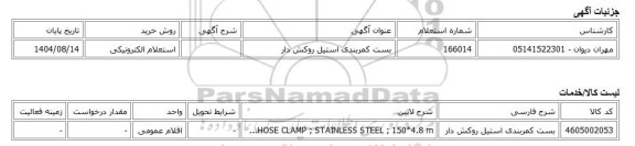 استعلام الکترونیکی، بست کمربندی استیل روکش دار