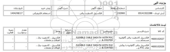 استعلام الکترونیکی، فلکسیبل کاندوئیت برقی