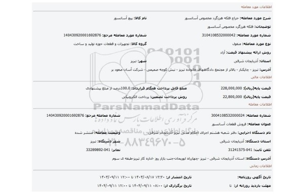 مزایده، فلکه هرزگرد مخصوص آسانسور