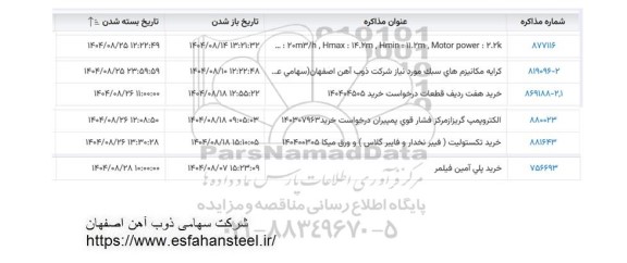 استعلام کرایه مکانیزم های سبک ...