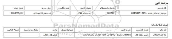 استعلام الکترونیکی، زنجیرها و قلاب
