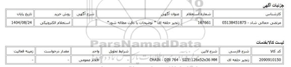 استعلام الکترونیکی، زنجیر حلقه ای * توضیحات با دقت مطاله شود*