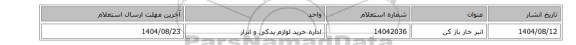 استعلام، انبر خار باز کن