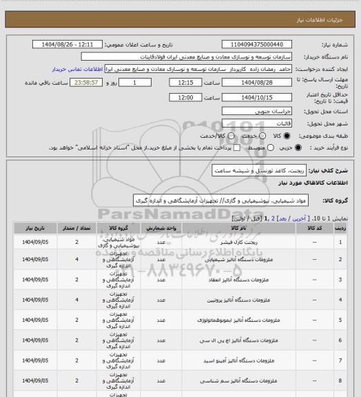 استعلام ریجنت، کاغذ تورنسل و شیشه ساعت