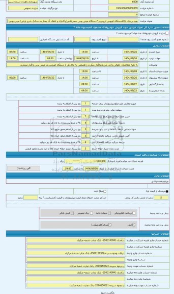 مزایده ، مینی بوس ایسوزو به شماره انتظامی 978ع32 و شماره شاسی NAGLFA50SPM001036 و شماره موتور  4JJ1GD05820004
