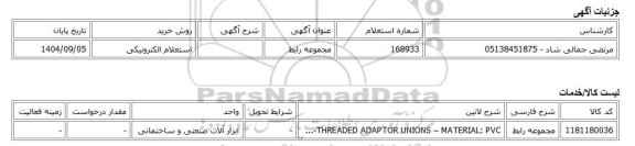 استعلام الکترونیکی، مجموعه رابط