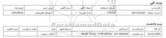 استعلام الکترونیکی، شیر اطمینان