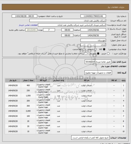 استعلام طبق تقاضا
مریدی53182231