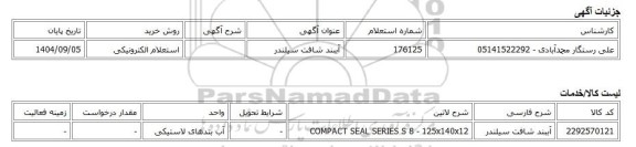 استعلام الکترونیکی، آببند شافت سیلندر