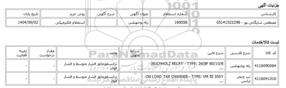 استعلام الکترونیکی، رله بوخهتلس