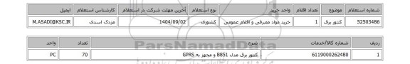 استعلام کنتور برق