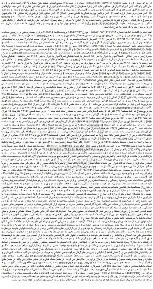 مزایده ملک به پلاک ثبتی 64460 فرعی از 2 اصلی