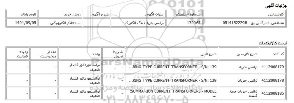 استعلام الکترونیکی، ترانس جریان مگ الکتریک