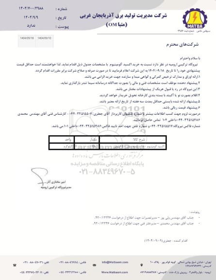 استعلام خرید اکسید آلومینیوم 180 در بسته بندی 50 کیلویی