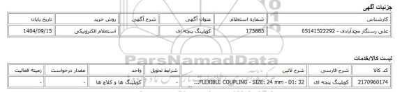 استعلام الکترونیکی، کوپلینگ پنجه ای