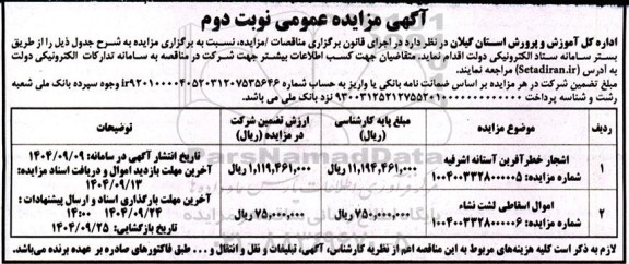 مزایده اشجار خطرآفرین ... نوبت دوم