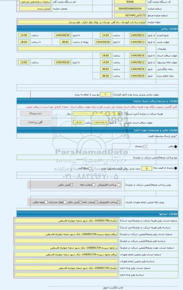 مزایده ، مزایده سه باب کیوسک ، راه آهن  بوستان رز، پونک بلوار حکیم ، بلوار پرستار