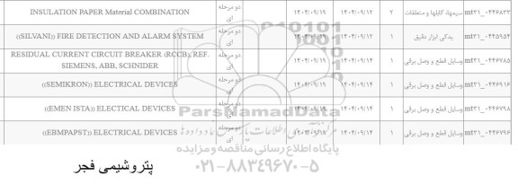 استعلام INSULATION PAPER Material COMBINATION ...