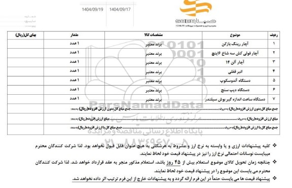 استعلام آچار رینگ بازکن و...