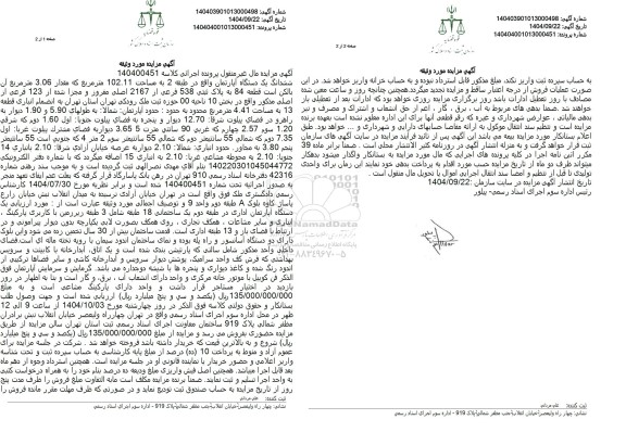 مزایده ششدانگ یک دستگاه آپارتمان 