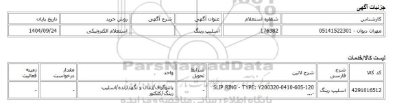استعلام الکترونیکی، اسلیپ رینگ