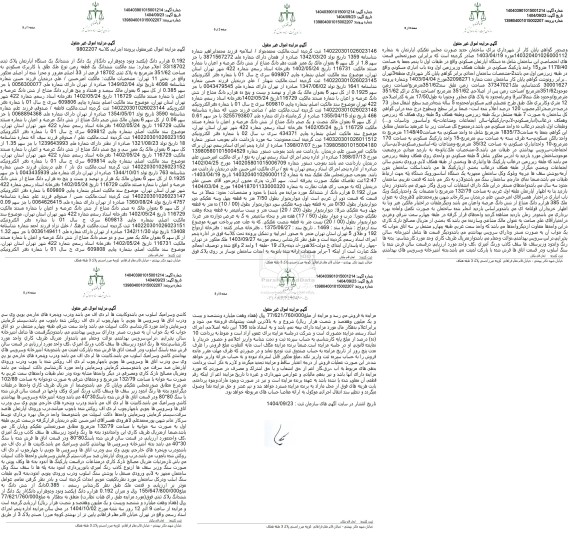 مزایده 0.192 هزارم دانگ (یکصد و نود و دو هزارم دانگ) یه دانگ از ششدانگ یک دستگاه آپارتمان