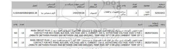 استعلام مقره تابلویی