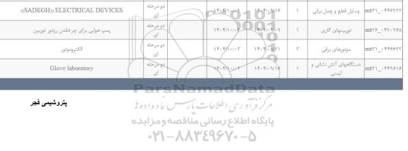 استعلام ((SADEGH)) ELECTRICAL DEVICES ...