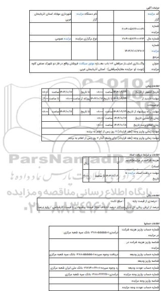 مزایده ، واگــذاری امتیــاز سرقفلی 102  باب مغــازه موتور سیکلت فروشان واقع در فاز دو شهرک صنفی کاوه (نوبت او -مزایده مغازه(سرقف