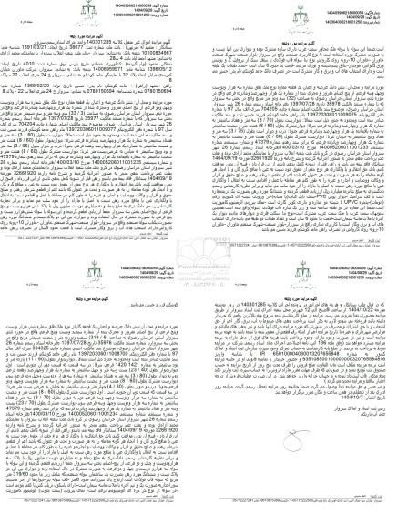 مزایده ششدانگ عرصه و اعیان یک قطعه مغازه به مساحت 33.3 مترمربع