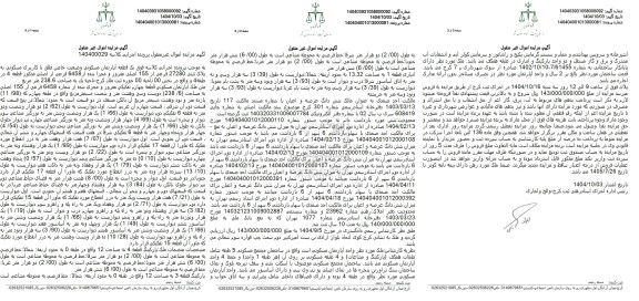 مزایده یک قطعه آپارتمان مسکونی وضعیت خاص طلق با کاربری مسکونی به پلاک ثبتی 27280 فرعی از 155 اصلی مفروز و مجزا شده از 6458 فرعی از اصلی 