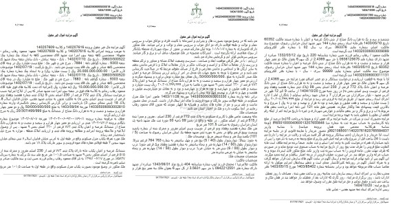 مزایده دو ممیز چهار هزارم و سیصد و شصت و نه ده هزارم دانگ مشاع از ششدانگ عرصه و اعیان پلاک ثبتی 772 فرعی از 330 اصلی بخش 9