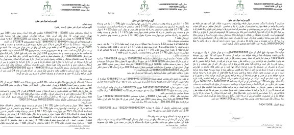 مزایده ششدانگ یکدستگاه آپارتمان به مساحت 67/09 متر مربع به پلاک ثبتی 13867 فرعی از 75 اصلی