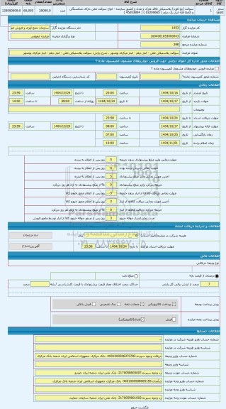 مزایده ، سوکت پلاستیکی تلفن - انبار دیلم - انبار مرکزی بوشهر