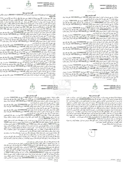 مزایده فروش ششدانگ یک قطعه زمین نوع ملک طلق به پلاک ثبتی 52 فرعی از 114 اصلی به مساحت 325 مترمربع