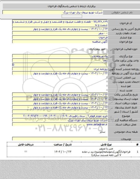 مناقصه, خرید مودم فهام ۲ - ستاد راهبردی -۱۴۰۴۱۰۰۱۱۹۰۹- ۲۰۰۴۰۹۲۷۳۴۰۰۰۱۹۹