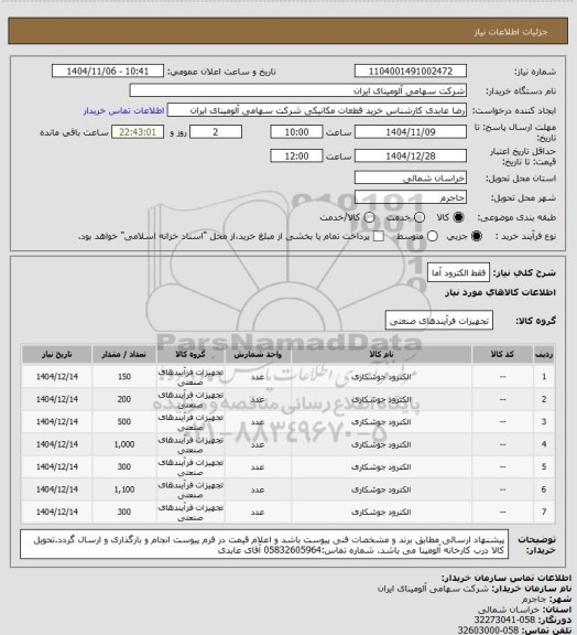 استعلام فقط الکترود آما