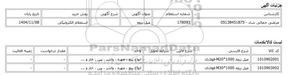 استعلام الکترونیکی، میل رزوه